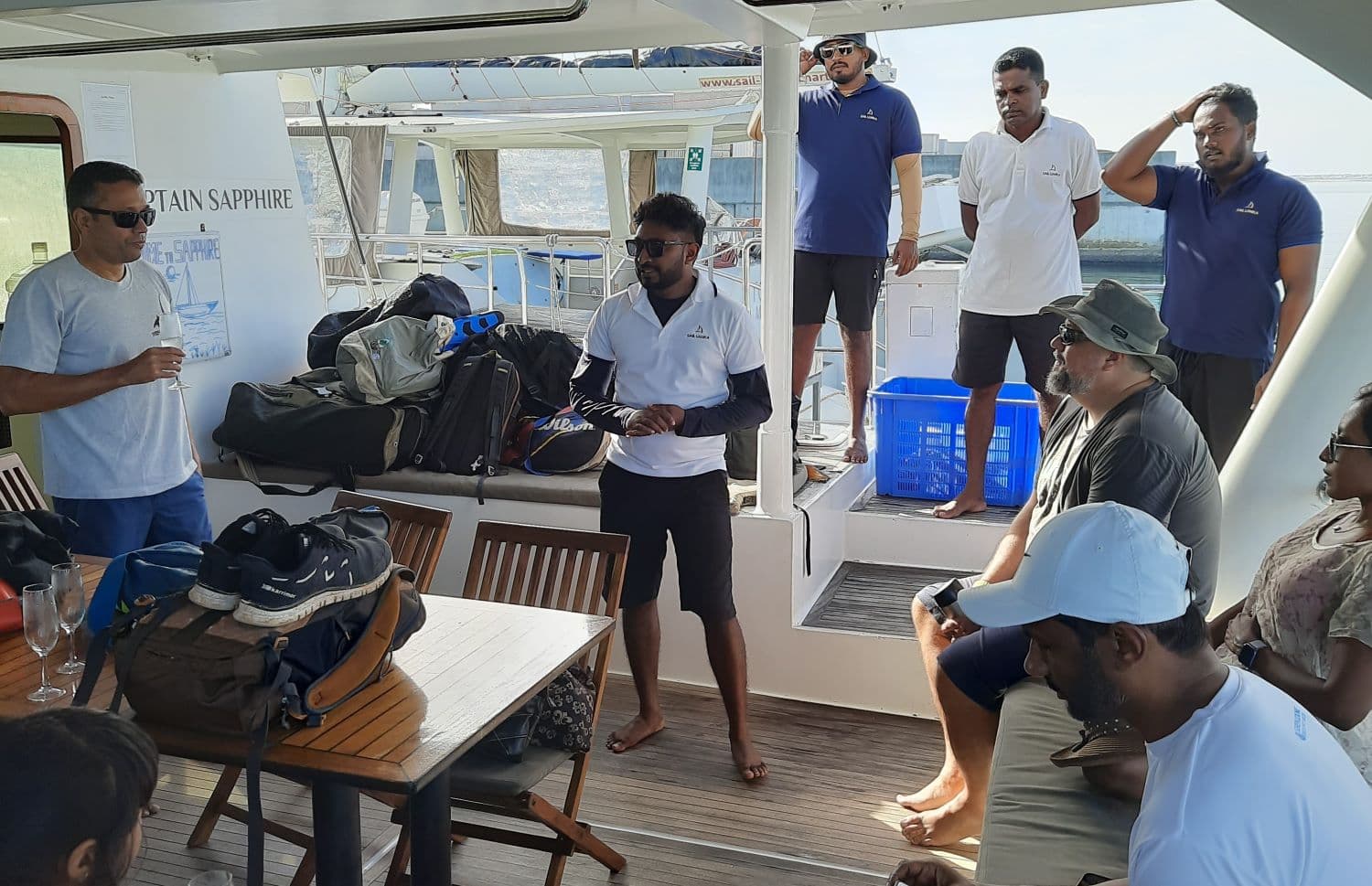 Captian brief guests at inaugural day voyage - Dec 2023 by Yohan Abeyesekera